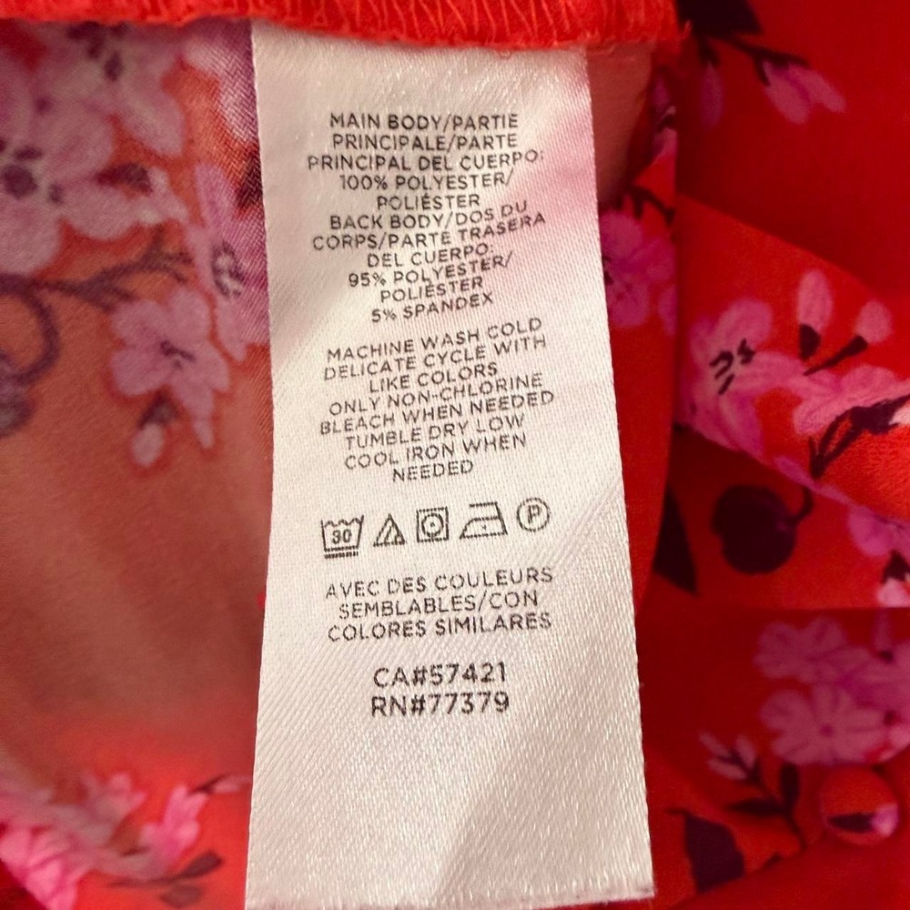 Ann Taylor Petite XXS Blouse Top Shirt Floral - Picture 3 of 6
